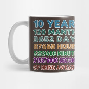 10 Years Old 10th Birthday Vintage Mug